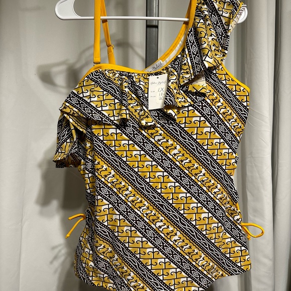 NWTAG 2 PC Set Tropical Yellow Mix “ Modern Style Me” Tankini set - Picture 1 of 6